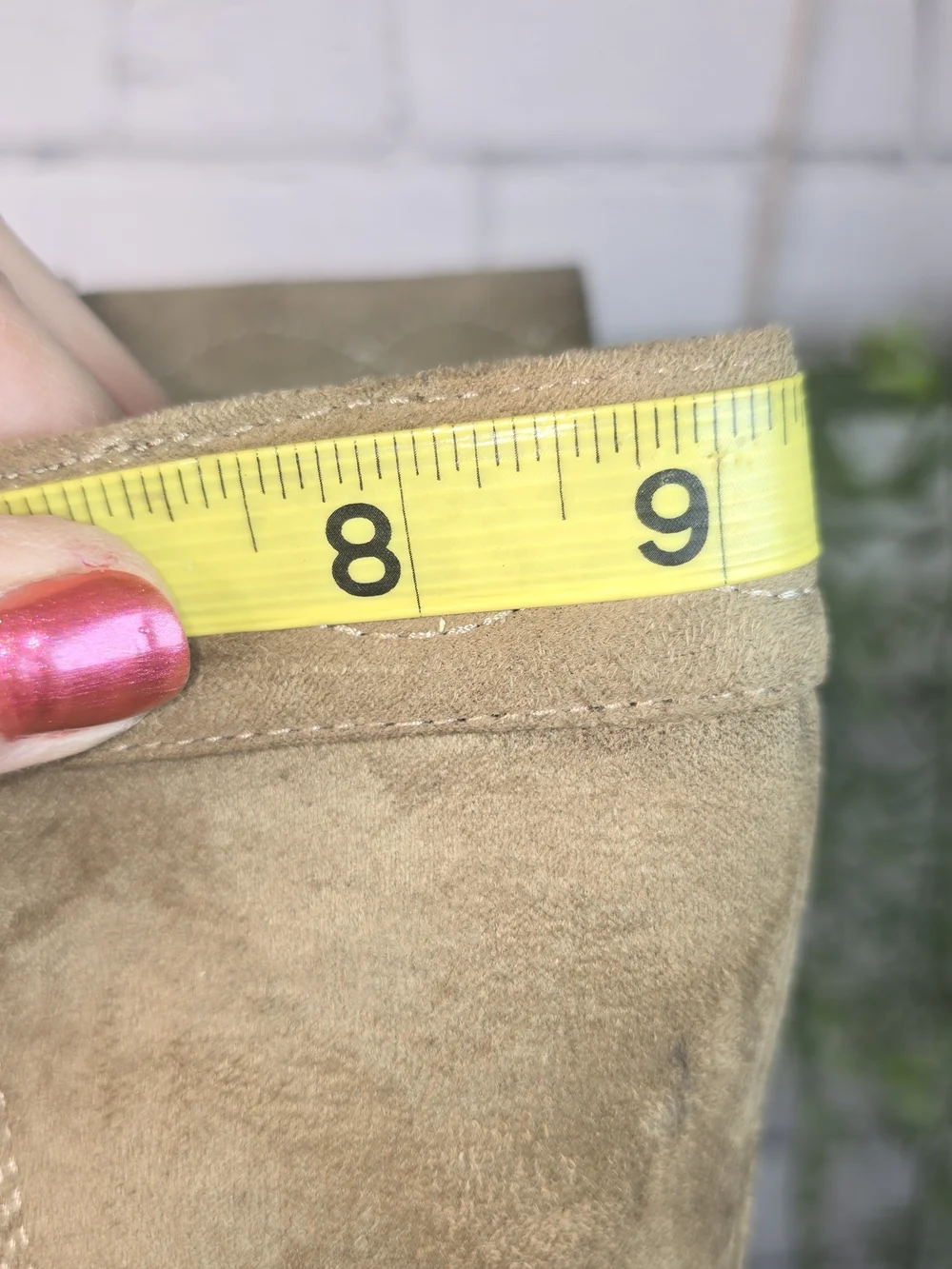 WOMENS OVER THE KNEE WESTERN BOOTS TAN SIZE 11 FAUX SUEDE HEELED WIDE CALF